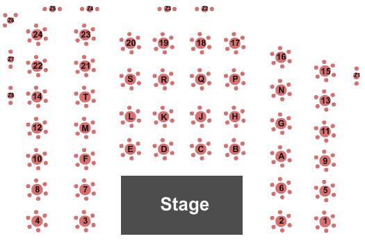 New Jersey Performing Arts Center - Chase Room Seating Chart