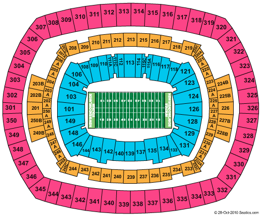 new york jets metlife stadium seating chart