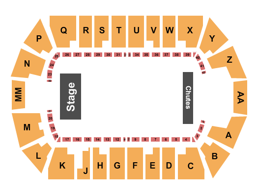 New Mexico State Fairgrounds Rodeo with Stage Seating Chart