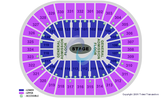 Smoothie King Center Center Stage GA Floor Seating Chart