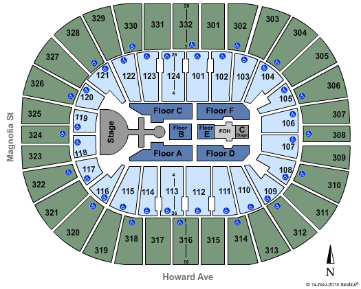 Smoothie King Center Miley Cyrus Seating Chart