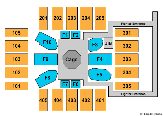 New Orleans Ernest N. Morial Convention Center UFC Seating Chart