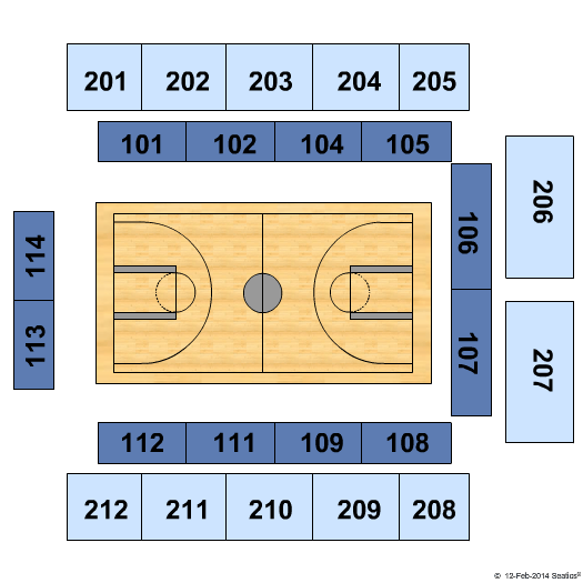 New Orleans Ernest N. Morial Convention Center Basketball Seating Chart