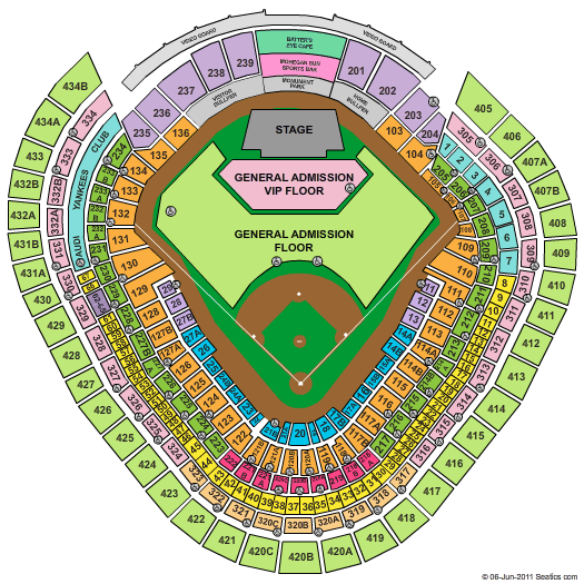Yankee Stadium The Big Four Seating Chart