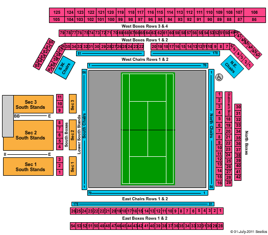 International Tennis Hall Of Fame Tennis Seating Chart