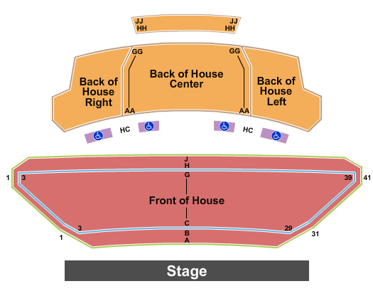Nicholas J. Horn Theatre Endstage Seating Chart