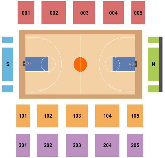 Nicholson Pavilion At Central Washington University Basketball Seating Chart