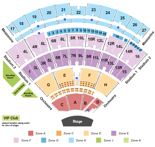 Northwell at Jones Beach Theater End Stage Int Zone Seating Chart