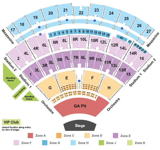 Northwell at Jones Beach Theater Endstage Large Pit 2 Int Zone Seating Chart