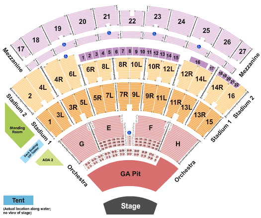 Jones Beach Interactive Seating Chart