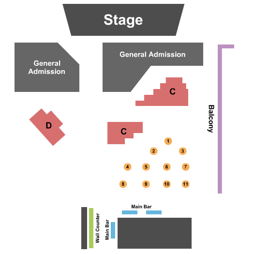 Nile Theater - CA Endstage Seating Chart