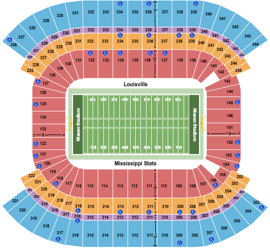 Tennessee Titans Football Seating Chart