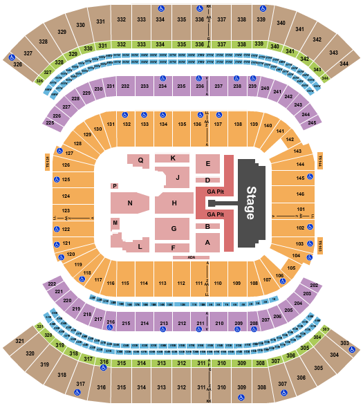 Nissan Stadium - Nashville AC/DC Seating Chart