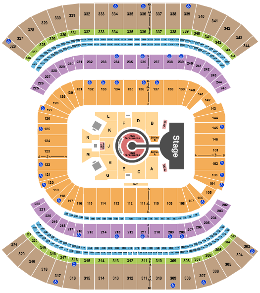 Nissan Stadium - Nashville Beyonce 2 Seating Chart