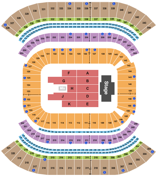 Nissan Stadium - Nashville Billy Joel Seating Chart