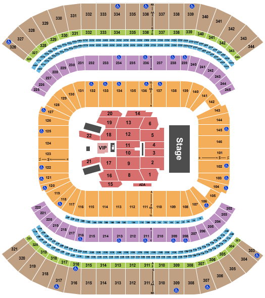 Nissan Stadium - Nashville Seating Map