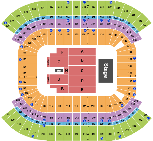 Nissan Stadium - Nashville George Strait Seating Chart