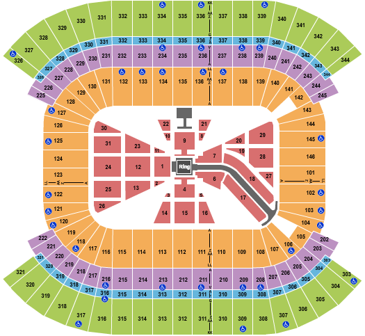 Nissan Stadium - Nashville WWE Seating Chart