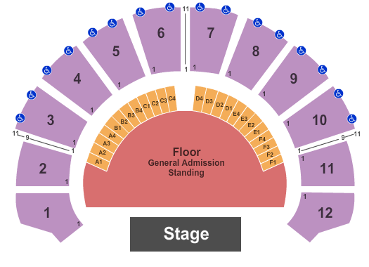 The Masonic - San Francisco Endstage GA Floor Seating Chart