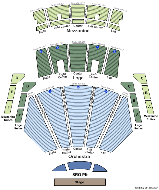 Peacock Theater - Los Angeles Endstage GA SRO Pit Seating Chart