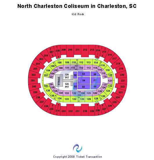 North Charleston Coliseum Kid Rock Seating Chart