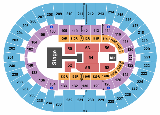 North Charleston Coliseum Chris Tomlin 2 Seating Chart