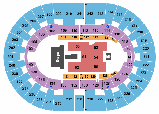 North Charleston Coliseum Chris Tomlin Seating Chart