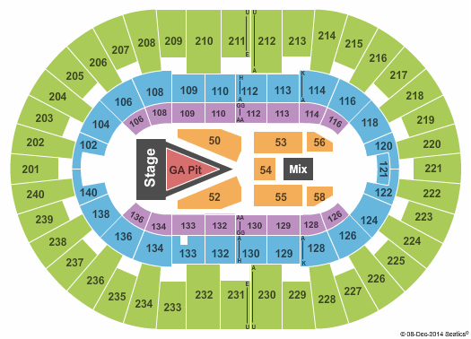 North Charleston Coliseum Fall Out Boy Seating Chart