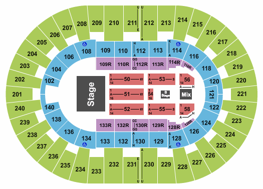 North Charleston Coliseum Little Big Town Seating Chart