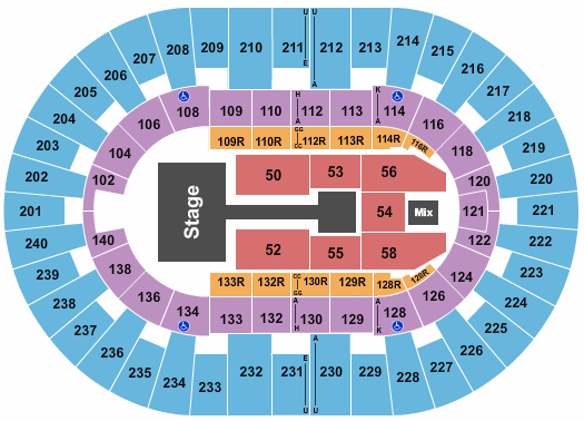 North Charleston Coliseum Michael Buble Seating Chart