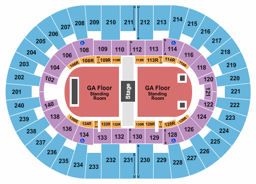 North Charleston Coliseum Mumford and Sons Seating Chart