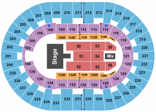 North Charleston Coliseum Pentatonix Seating Chart