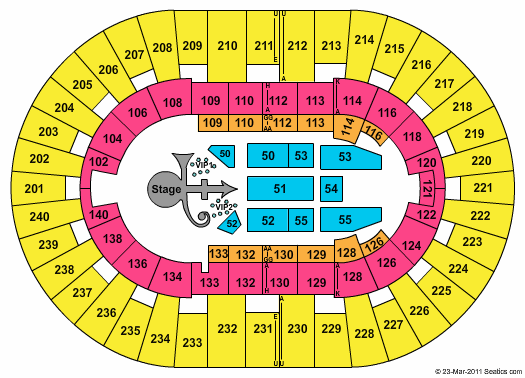 North Charleston Coliseum Prince Seating Chart