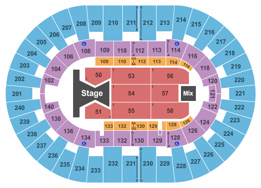 North Charleston Coliseum Tim McGraw Seating Chart