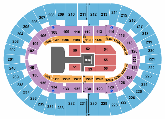 North Charleston Coliseum Wrestling Seating Chart