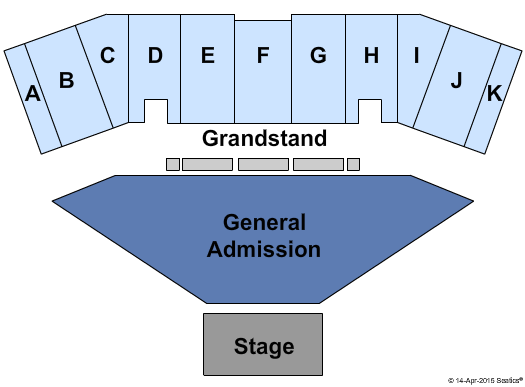 North Dakota State Fairgrounds Endstage GA Seating Chart