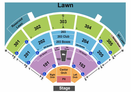 North Island Credit Union Amphitheatre Endstage Pit Seating Chart