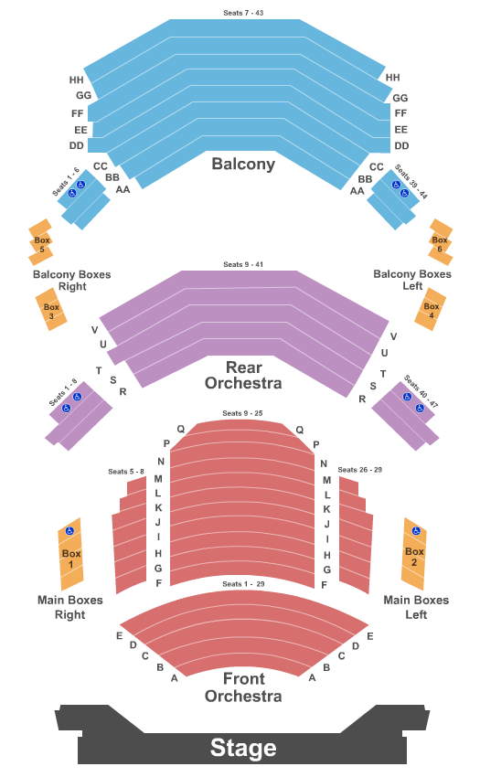 North Shore Center For The Performing Arts - Center East Seating Chart