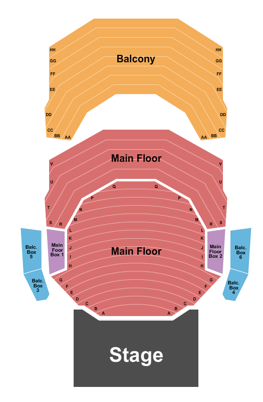 North Theatre At North Shore Center For The Performing Arts Endstage 2 Seating Chart