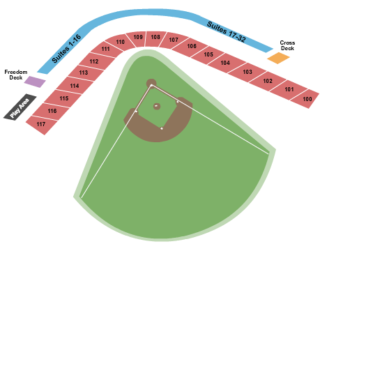Mirabito Stadium, section 110, row P, seat 24 - Binghamton Rumble