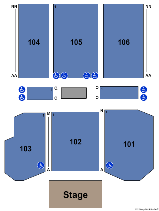 Northern Lights Theatre At Potawatomi Casino Expo Reserved Seating Chart