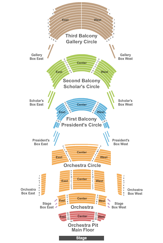 Chapin Auditorium Seating Chart