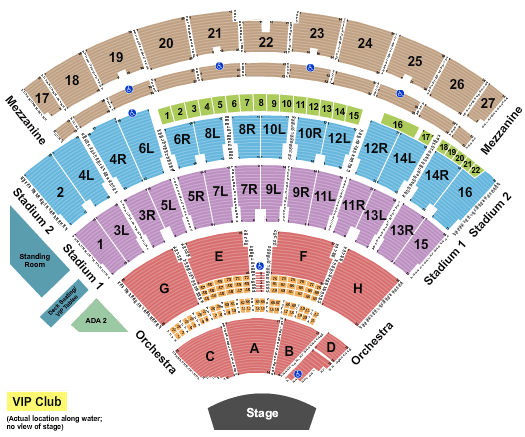 Nikon Theater Seating Chart With Rows