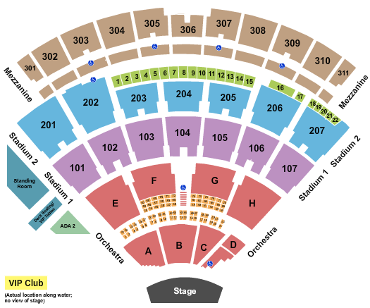 Northwell Health at Jones Beach Theater End Stage Seating Chart