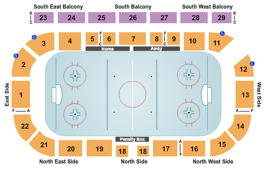 Northwest Arena Hockey Seating Chart