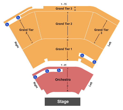 seating chart for Newlin Hall at Norton Center For The Arts - Endstage 2 - eventticketscenter.com