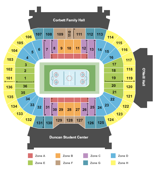 Notre Dame Stadium Hockey Int Zone Seating Chart