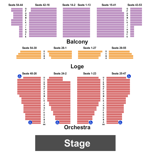 Sydney Goldstein Theater End Stage Seating Chart