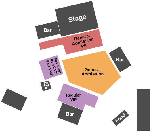 Nutty Brown Cafe & Amphitheatre Endstage Pit Seating Chart
