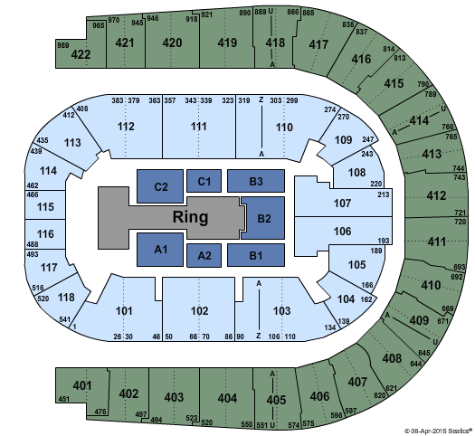 O2 Arena - London WWE Seating Chart